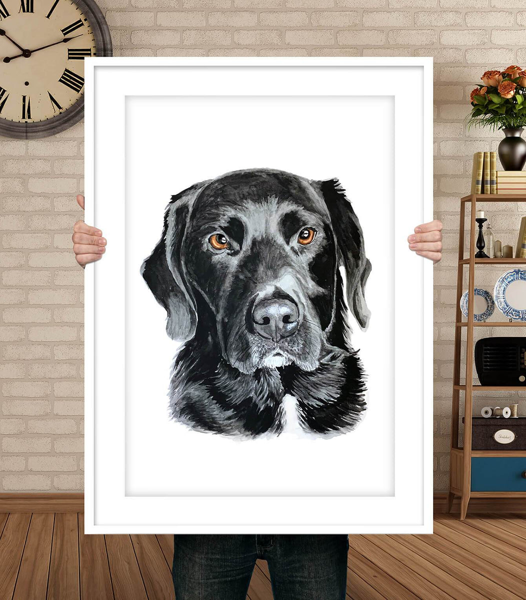 Personalized Pet Memorial Watercolor Portrait