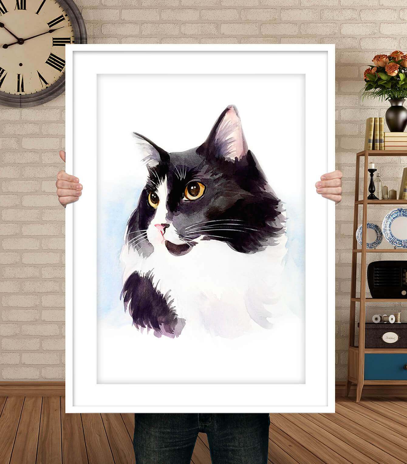 Custom Pet Portrait, Custom Watercolor, hotsell Cat Portrait, Custom Painting, Cat Memorial