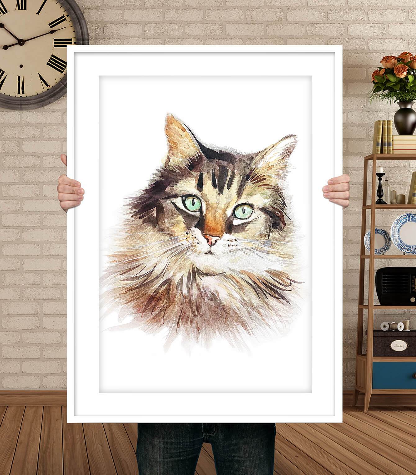 Custom Cat Portrait Cat Lover Gift - PetPortraitsWorld