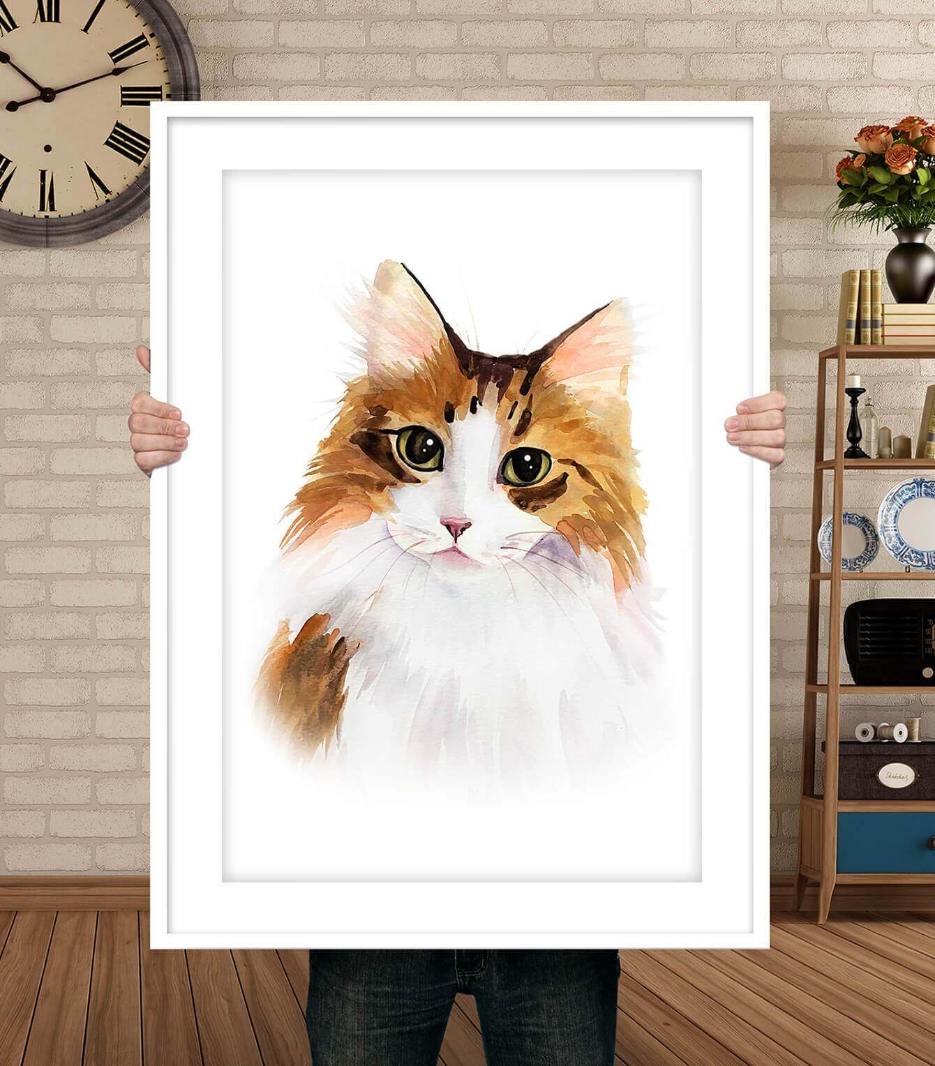 Scottish outlet fold cat portrait Cat portrait drawing personalized custom cat portrait custom cat portrait from photo pet portrait funny cat art